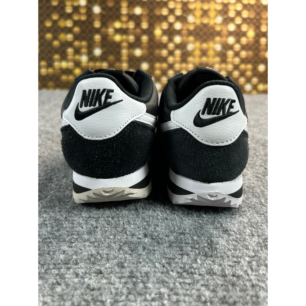 Nike Cortez Black White Women's Sneakers Size 6 Nylon Suede Casual Shoes - Picture 5 of 12
